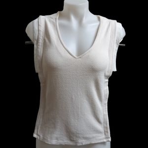 ASOS Ivory V neck Sleeveless Top